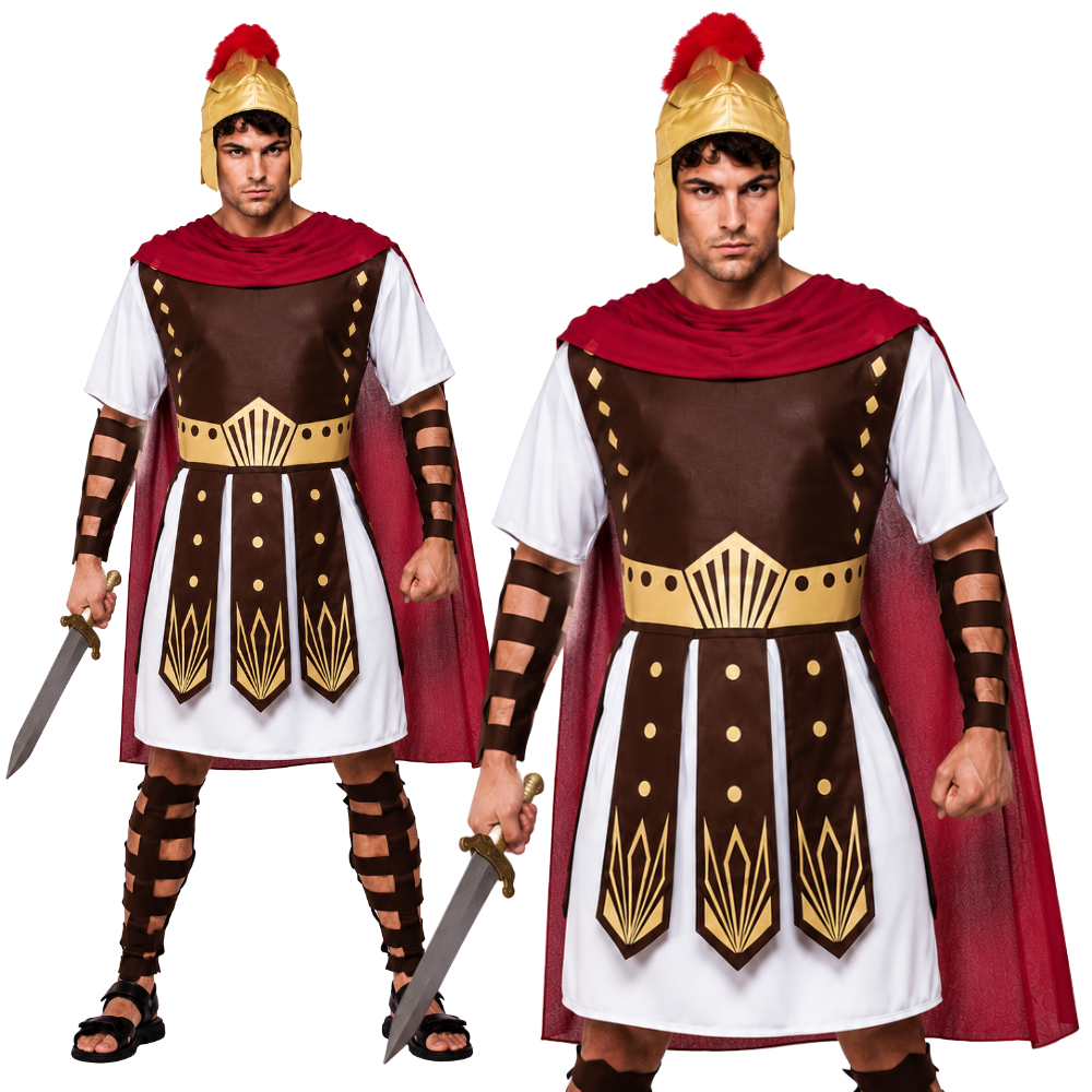 Mens Roman Centurion Gladiator Fancy Dress Costume
