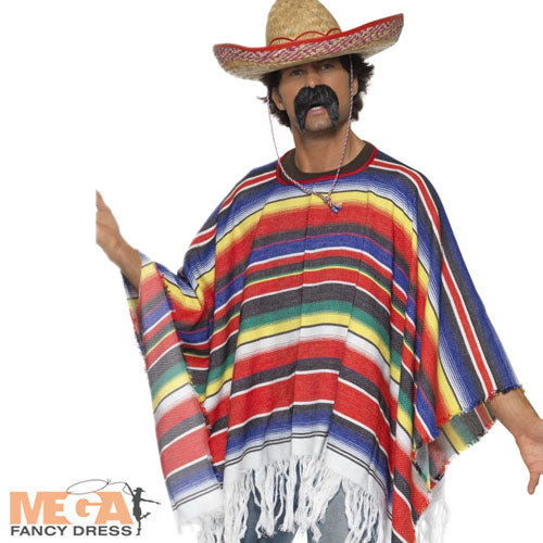 Mexican Poncho Costume Cultural Fancy Dress