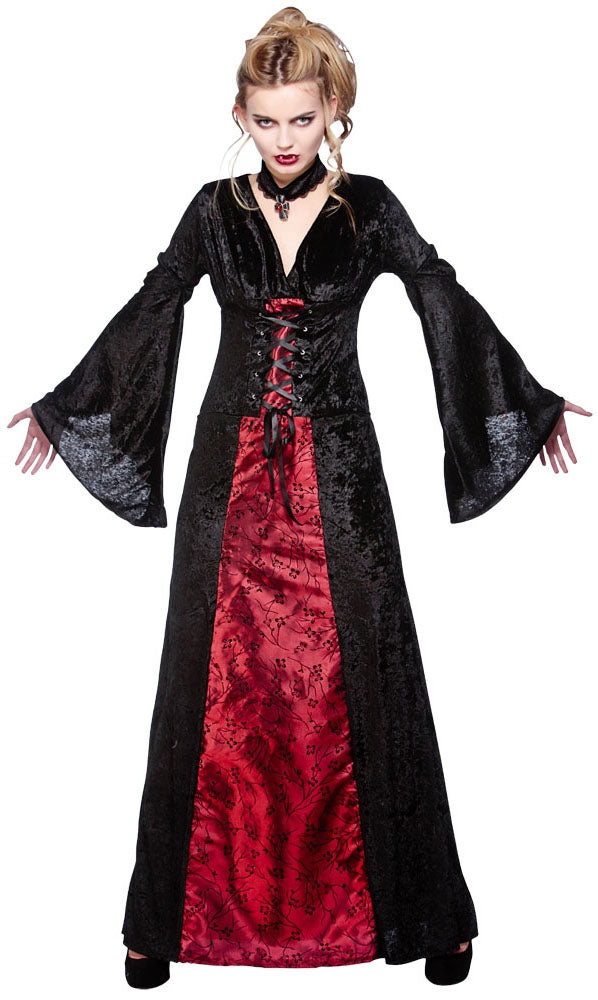 Ladies Midnight Vampiress Halloween Vampire Horror Costume