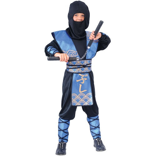 Boys Halloween Japanese Ninja Warlord Samurai Fancy Dress Costume