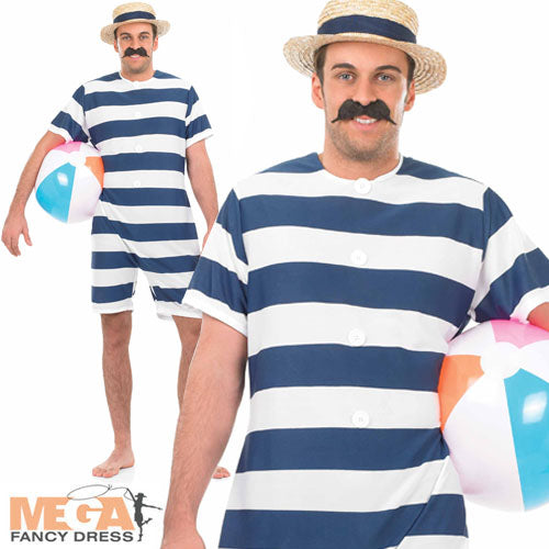 Men's 1920s Victorian Bathing Suit Costume