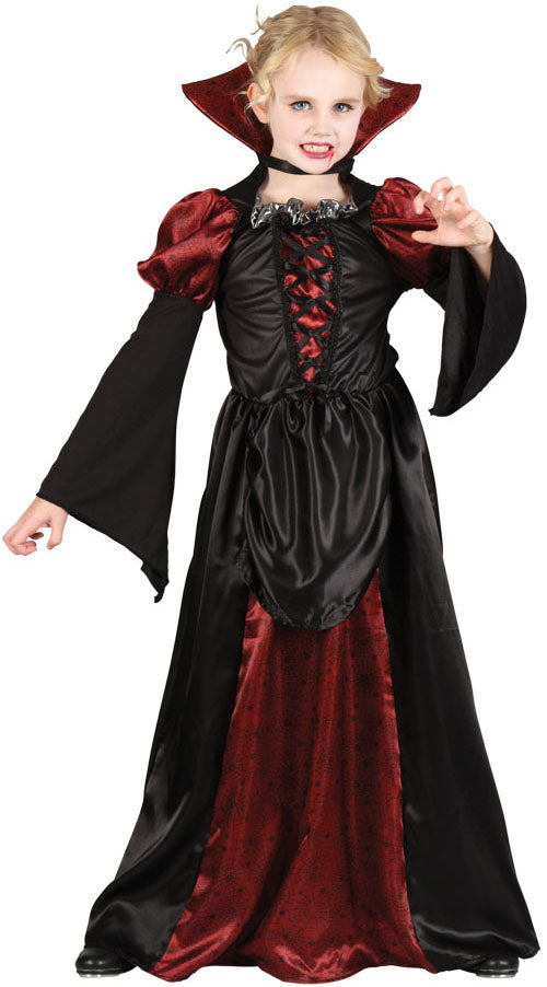 Girls Scary Vampiress Halloween Vampire Costume Outfit