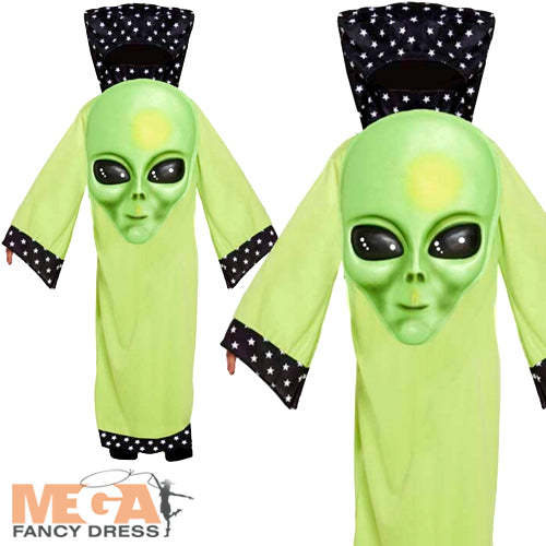 Alien with Giant Face Kids Extraterrestrial Costume