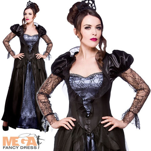 Ladies Wicked Queen Halloween Fancy Dress Costume