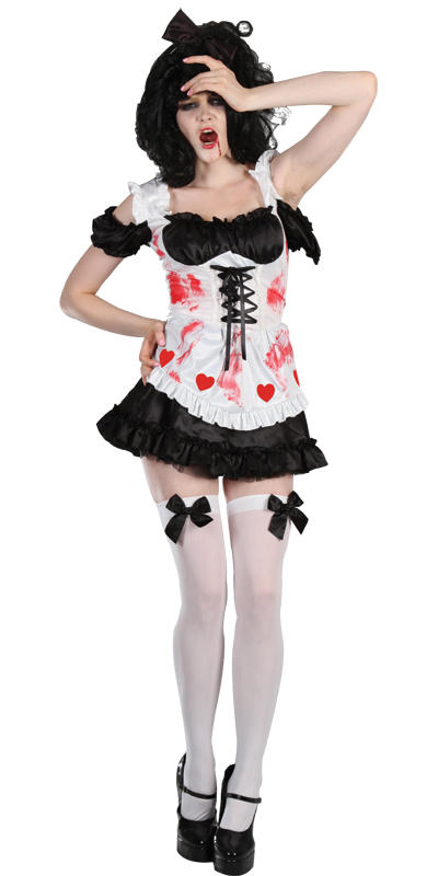 Ladies Zombie Queen of Hearts Halloween Costume