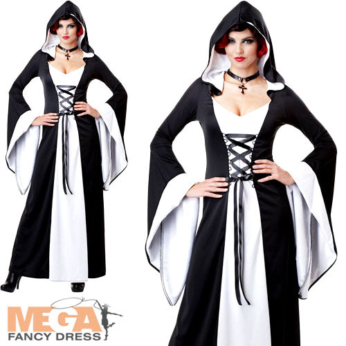 Black and White Hooded Costume Costume Accessory