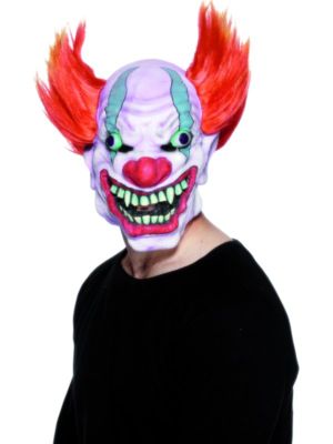 Evil Clown Halloween Mask Spooky Facepiece