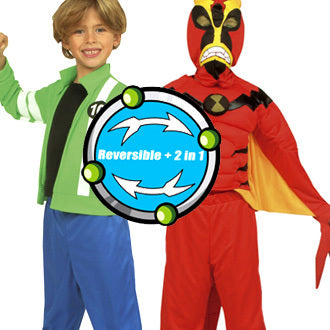 Boy s Ben 10 Reversible Jet Ray Alien Costume