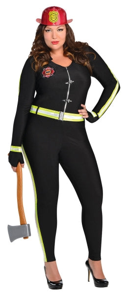 Fired Up Firefighter Ladies Plus Size Costume