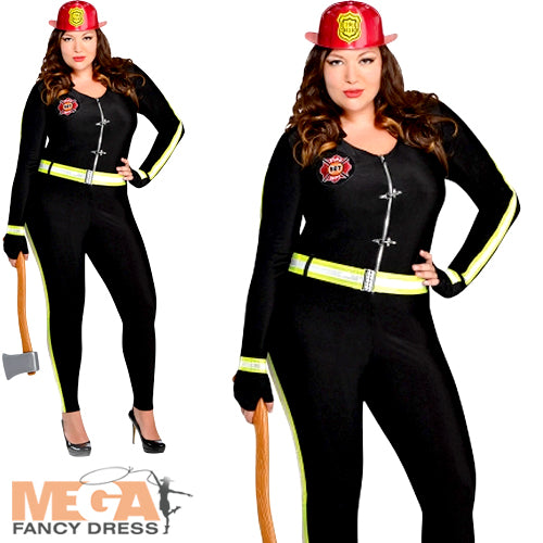 Fired Up Firefighter Ladies Plus Size Costume