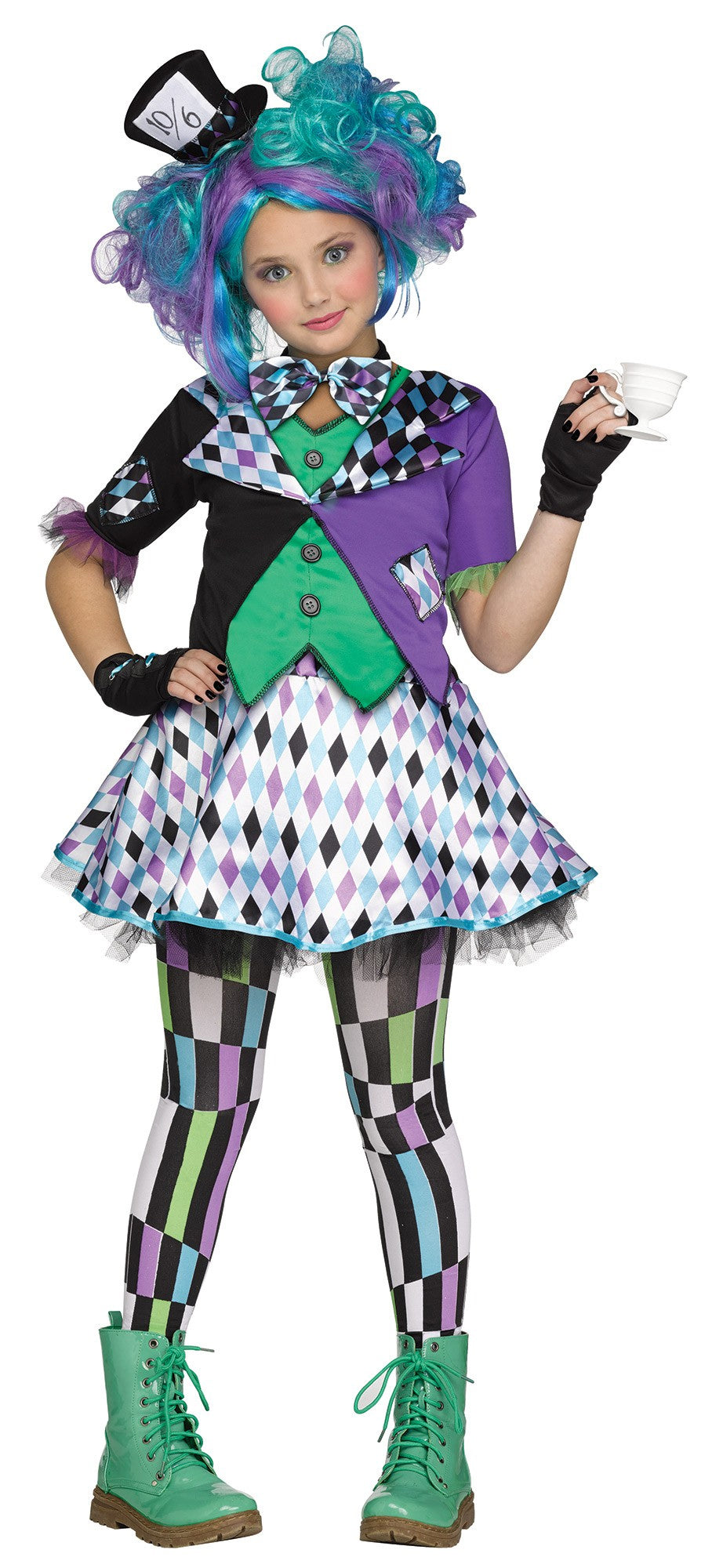 Mad Hatter Girls' Alice in Wonderland Costume