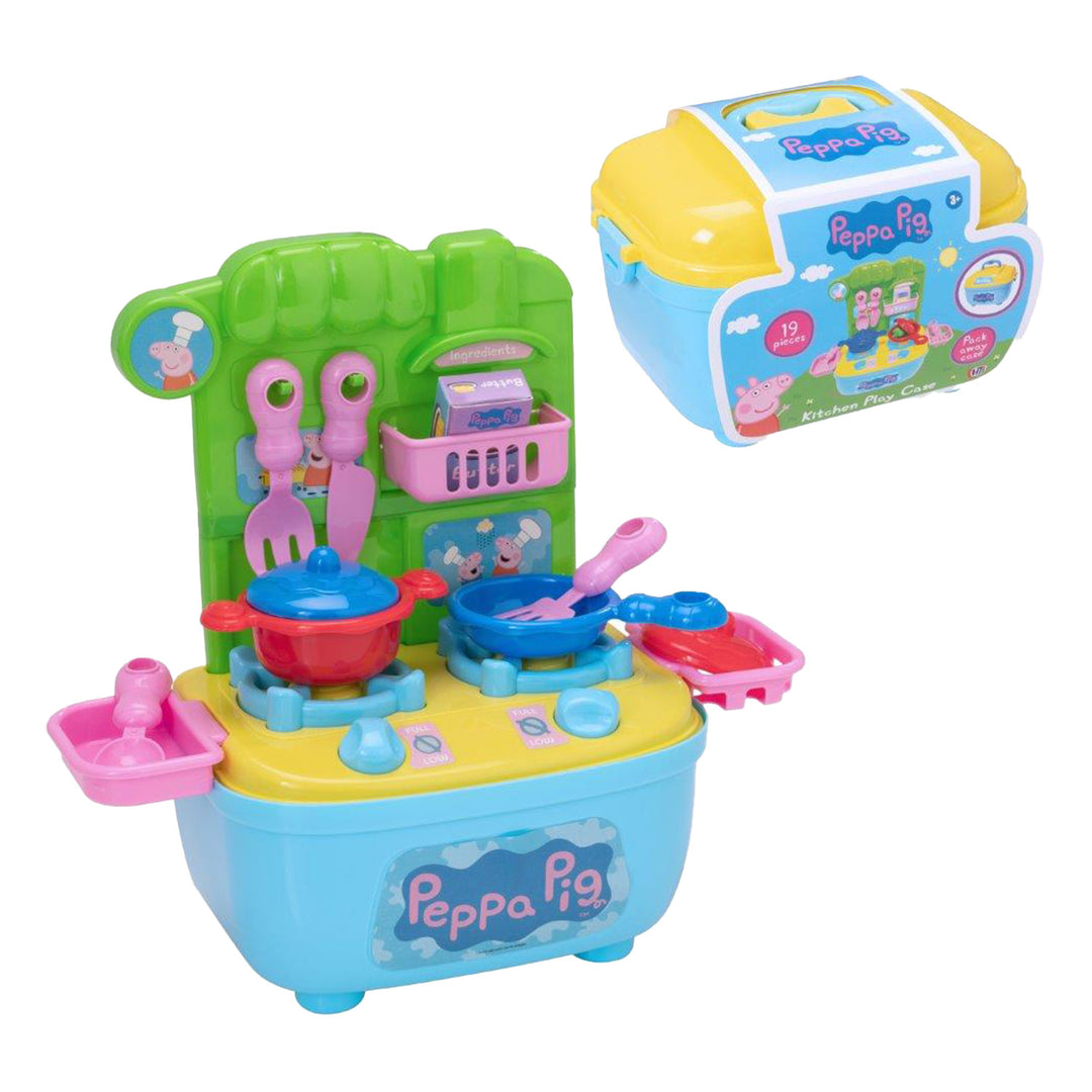 Peppa Pig 19 Piece Kitchen Role Play Set with Travel Case