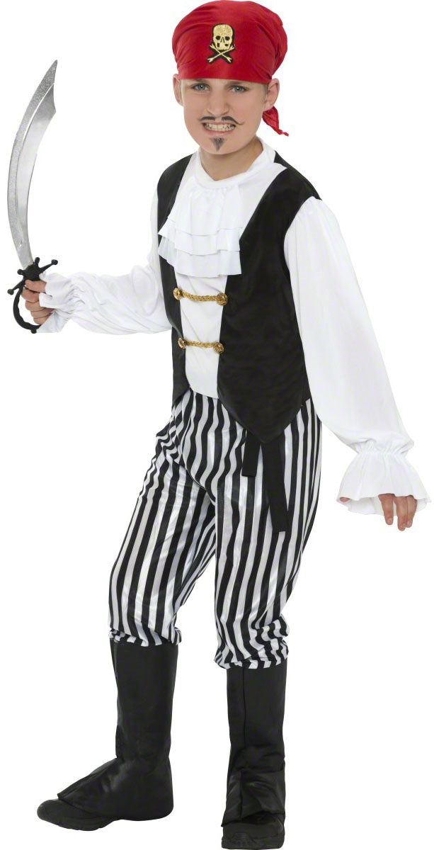Boys Deluxe Pirate Fancy Dress World Book Day Costume
