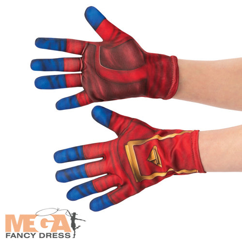 Captain Marvel Gloves for Girls Superhero Accessory