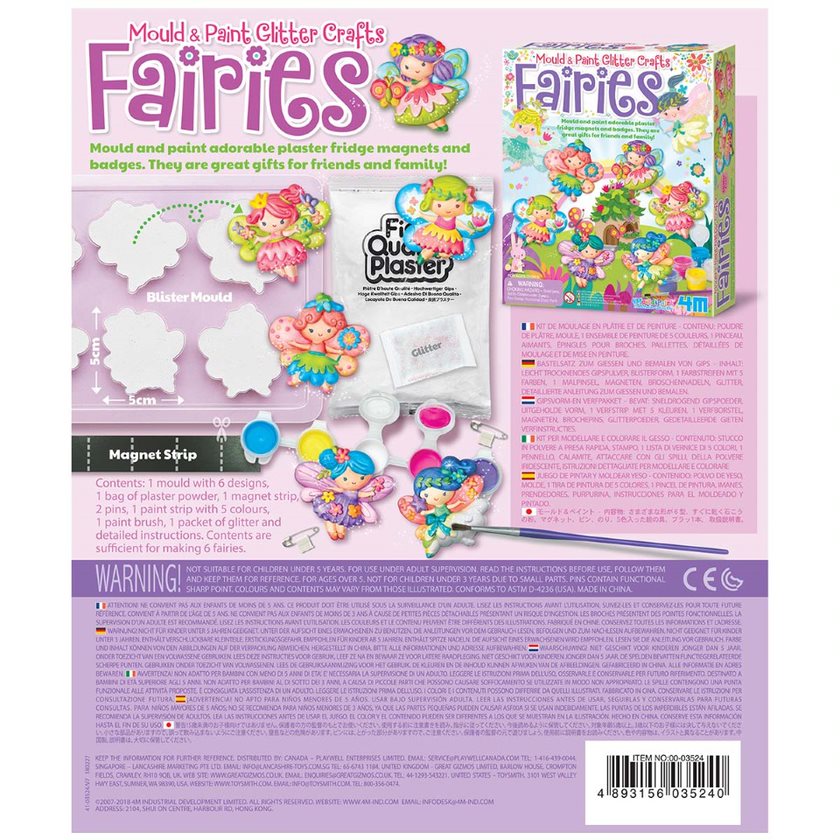 Glitter Fairy Mould and Paint Kids Craft Set