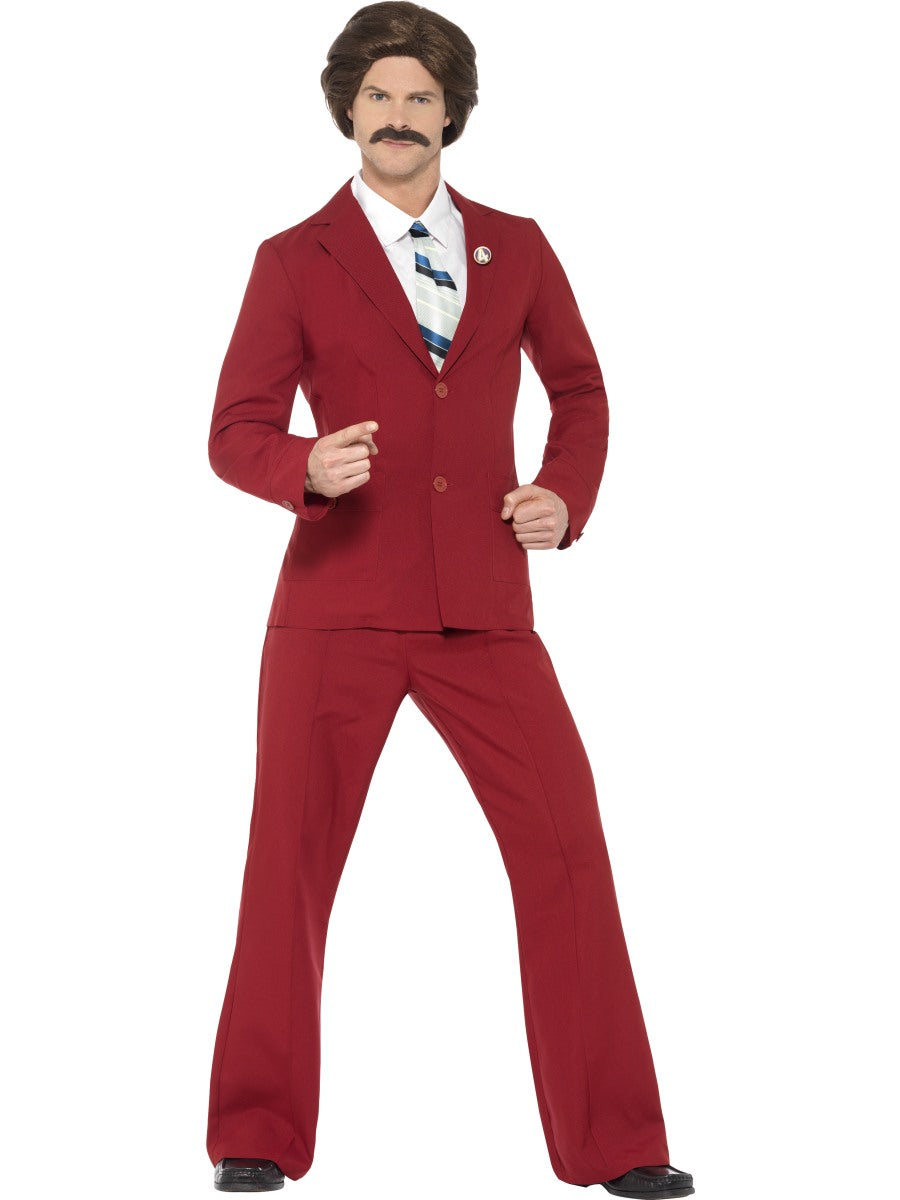 Anchorman Ron Burgundy Costume TV Character Fancy Dress