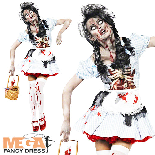 Zombie Dorothy Costume Horror Fancy Dress