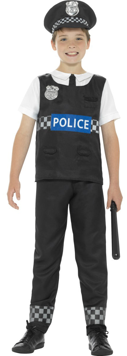 Kids Cop Costumes Police Uniform Fancy Dress for Boys