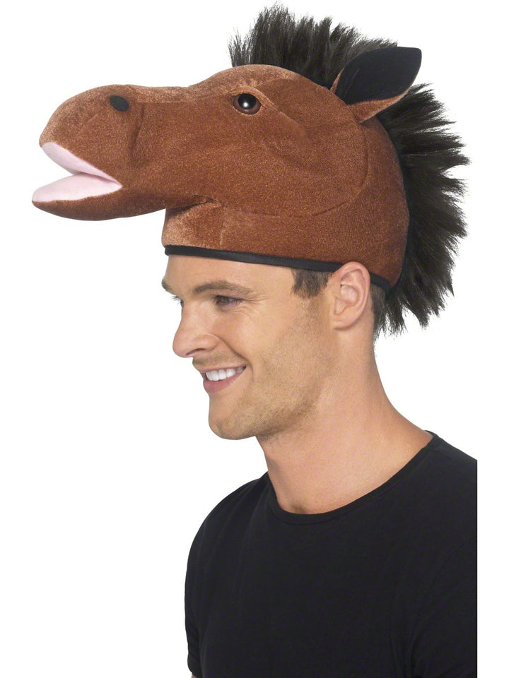 Adults Horse Hat Animal Fancy Dress Costume Accessory