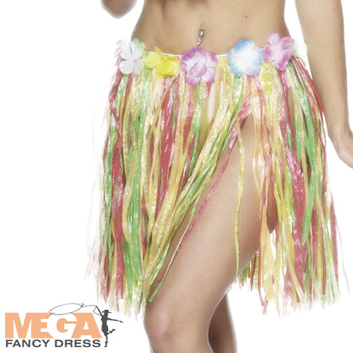 Short Hawaiian Hula Skirt Tropical Party Wear
