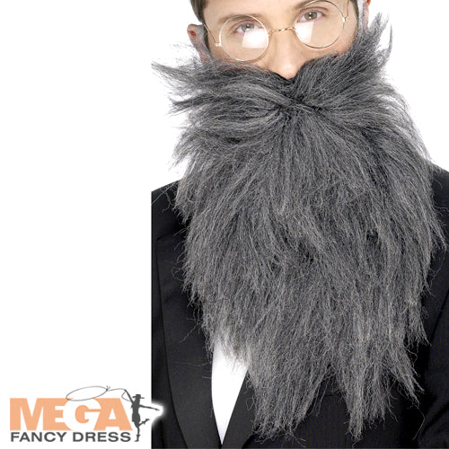 Grey Long Beard & Tash Adults Costume Accessory
