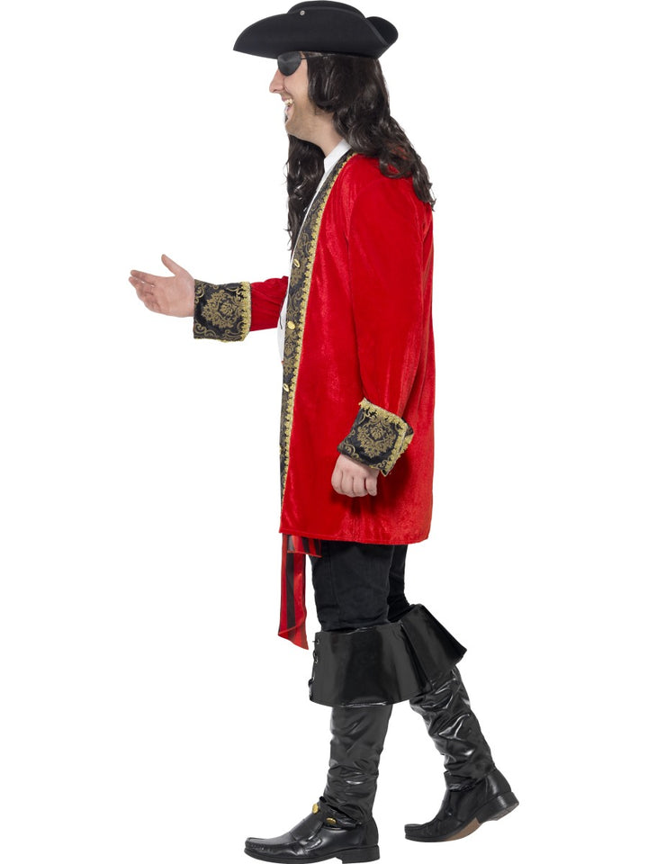 Men's Pirate Captain Caribbean Buccaneer Plus Size Costume