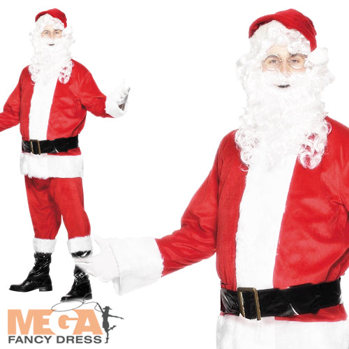 Men's Deluxe Santa Claus Christmas Fancy Dress