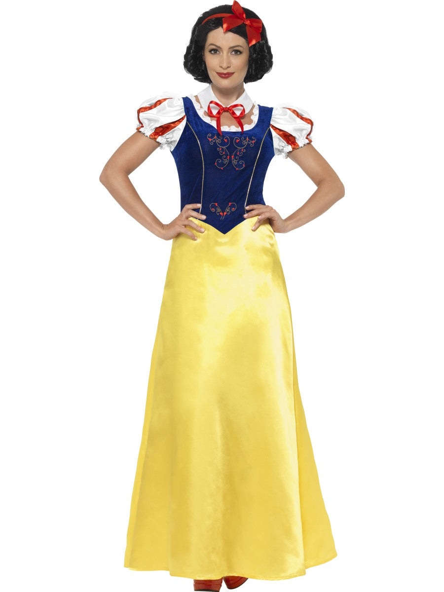 Ladies Princess Snow Fancy Dress Fairy Tale Costume