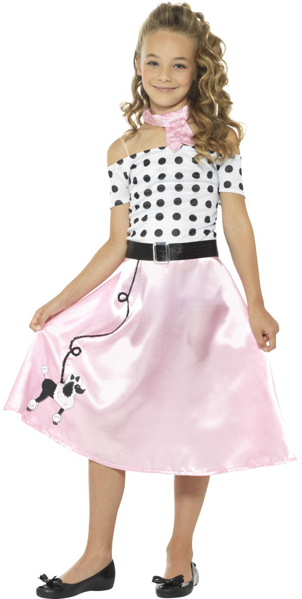 Girls 50s Poodle Rock and Roll Costume
