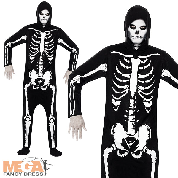 Unisex Skeleton Halloween Fancy Dress Costume
