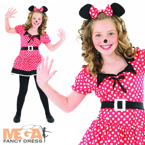 Girls' Little Missie Mouse Cartoon Costume