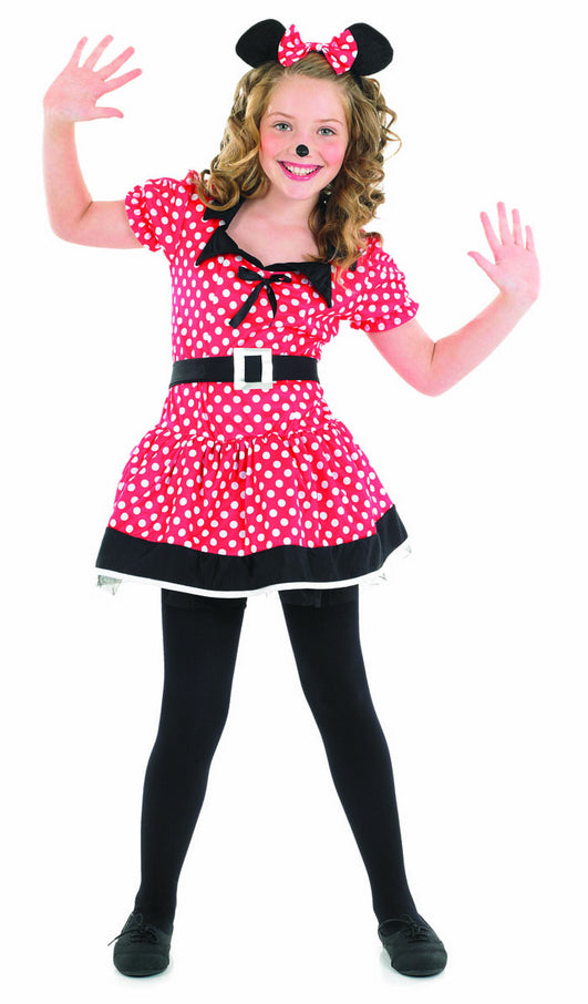 Girls' Little Missie Mouse Cartoon Costume