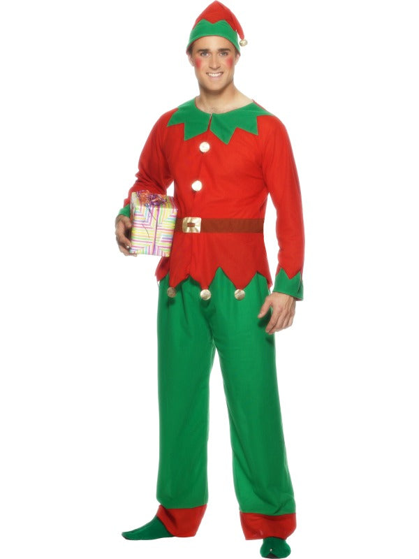 Adult's Festive Christmas Elf Fancy Dress Costume