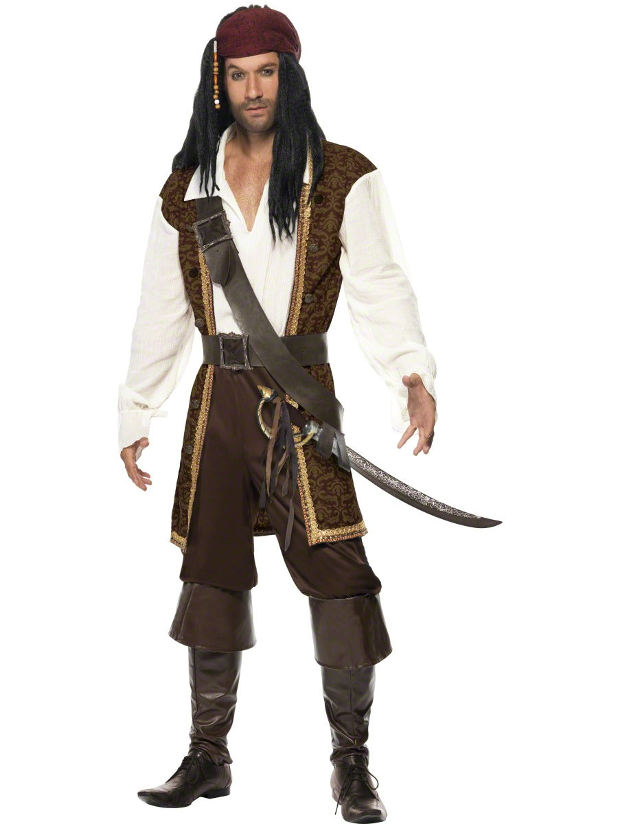 Men's Deluxe Buccaneer High Seas Pirate Halloween Costume