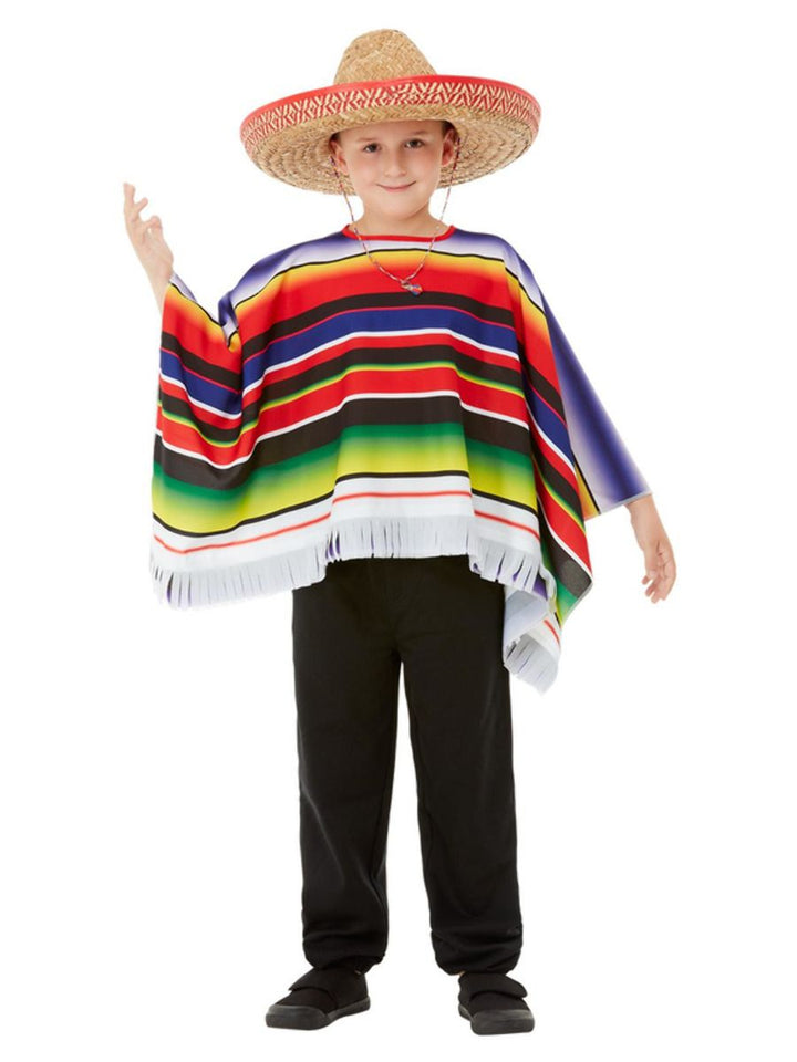 Mexican Poncho Costume for Kids Cultural Outfit