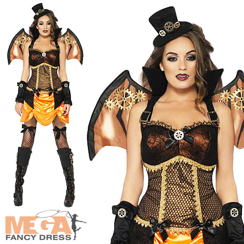 Steam Punk Victorian Sexy Bat Women's Halloween Costume