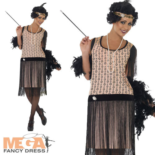 Ladies 1920s Charleston Gatsby Coco Flapper Fancy Dress Costume