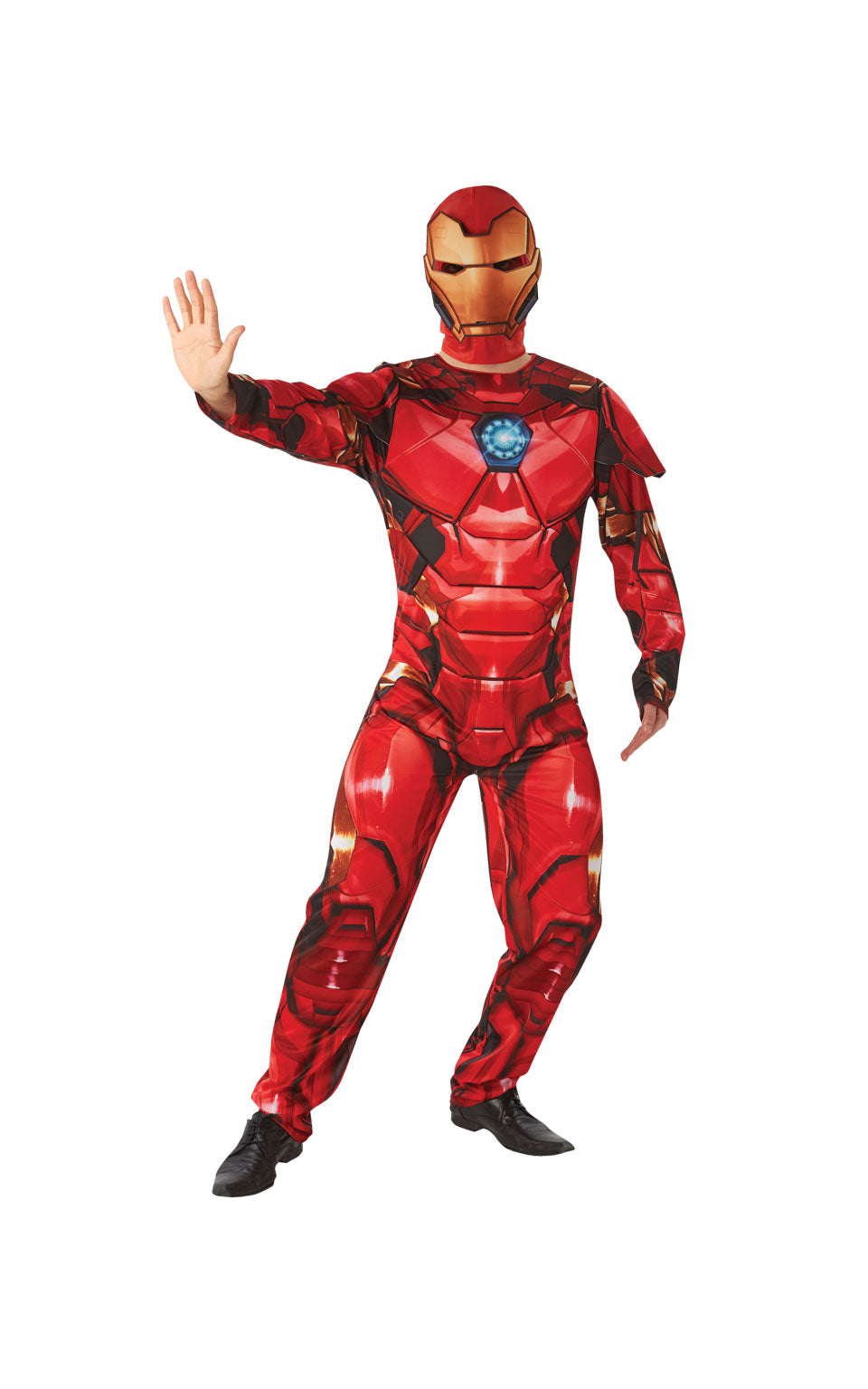 Mens Deluxe Iron Man Fancy Dress Comic Book Marvel Superhero Costume