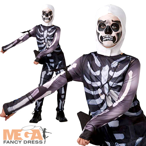 Fortnite Skull Trooper Kids Costume