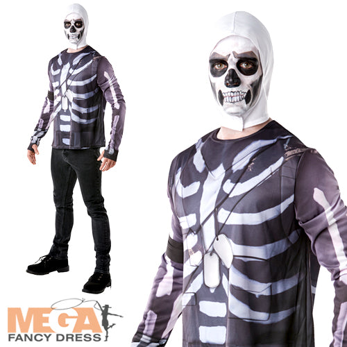 Video Game Fortnite Skull Trooper Men's Costume