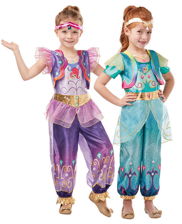 Girls Shimmer and Shine Licensed Fancy Dress Costumes