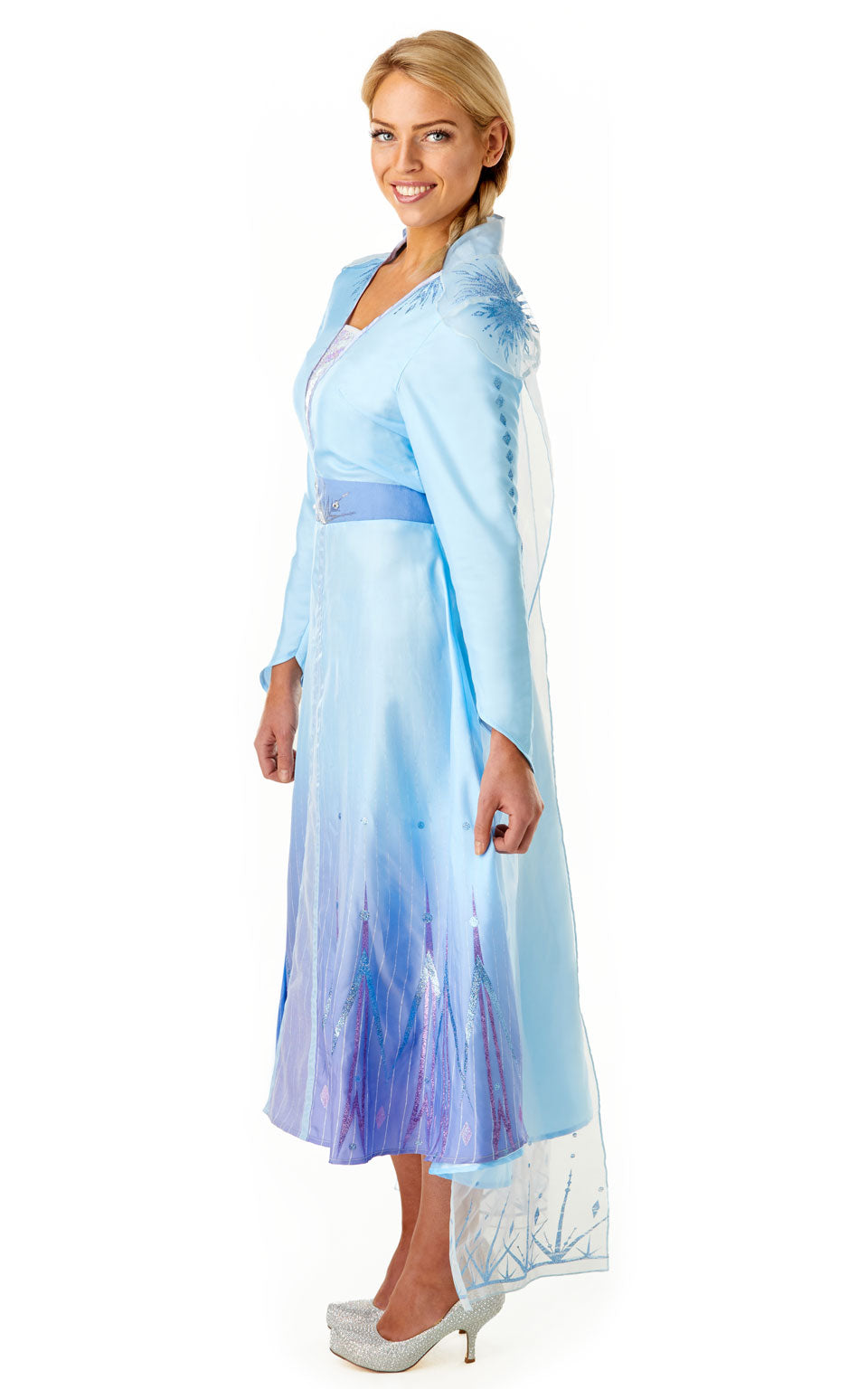 Ladies Frozen Disney Princess Elsa Fairy Tale Fancy Dress Costume