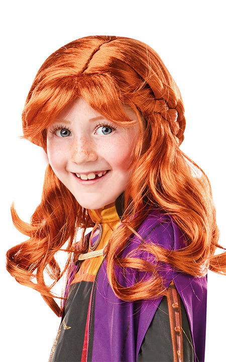 Girls Princess Anna Disney Frozen Fairy Tale Wig Accessory