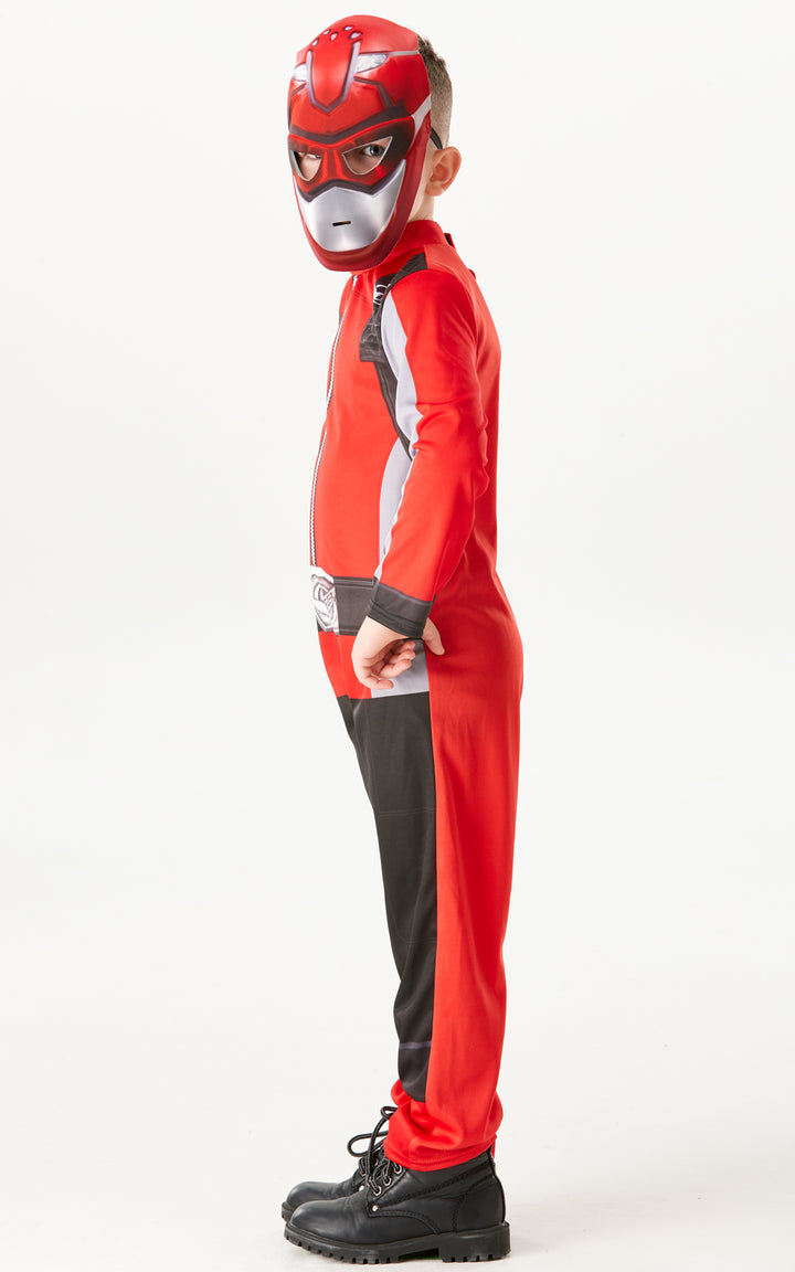 Boys Red Beast Morpher Power Rangers Superhero Fancy Dress Costume