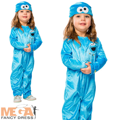 Unisex Kids Sesame Street Cookie Monster Muppet Fancy Dress Costume