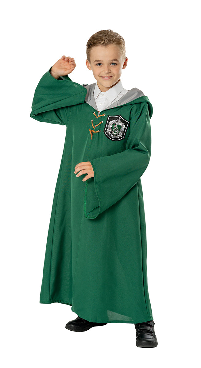 Boys Slytherin Quidditch Robe Harry Potter Fancy Dress Halloween Costume