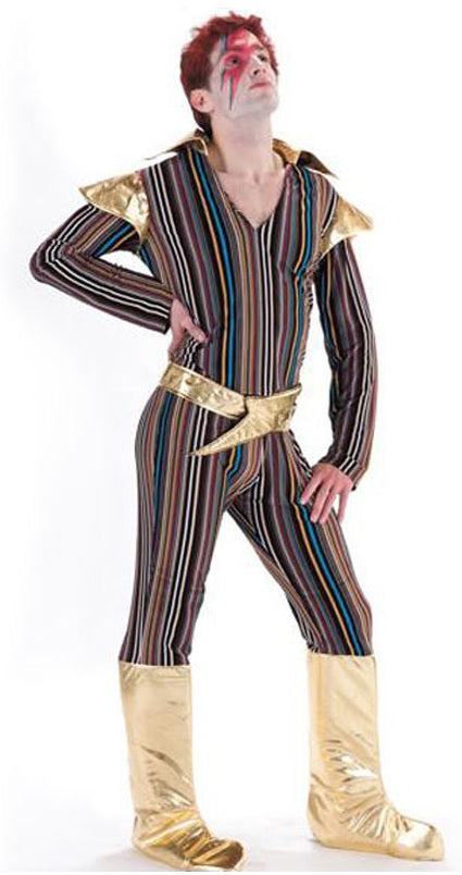 Mens 70s Ziggy Stardust David Bowie 1970s Pop Star Costume