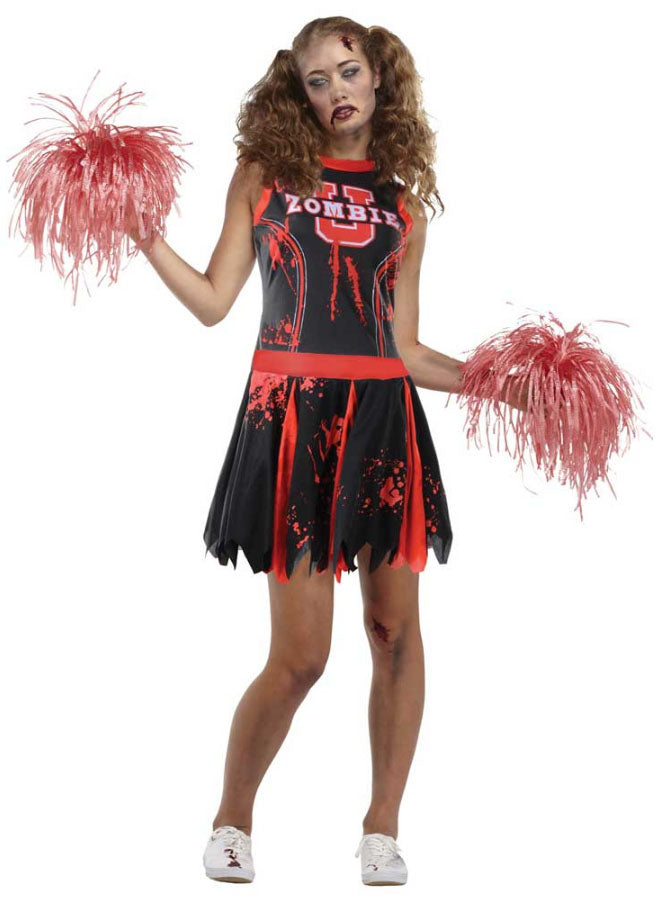 Halloween Undead Cheerleader Ladies Costume