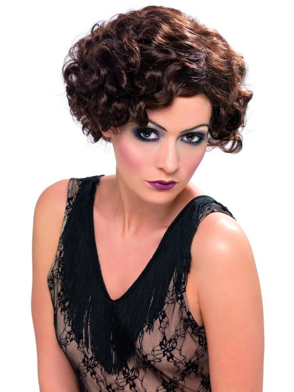 20s Brown Flapper Wig