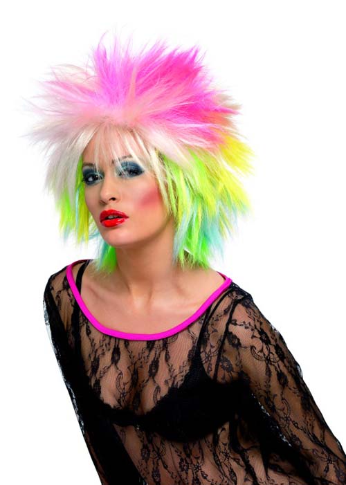 80s Multicoloured Punk Cute Wig